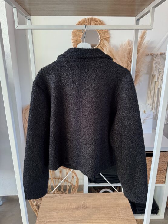 046 ✨ Eleganz trifft Cozy-Vibes – deine neue Bouclé-Jacke ✨in blau, khaki, schwarz, beige - Image 3