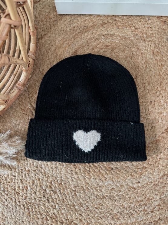 054 ✨ Kuschelige Strickhaube mit Herz – dein süßer Winter-Begleiter ✨ – Bild 4