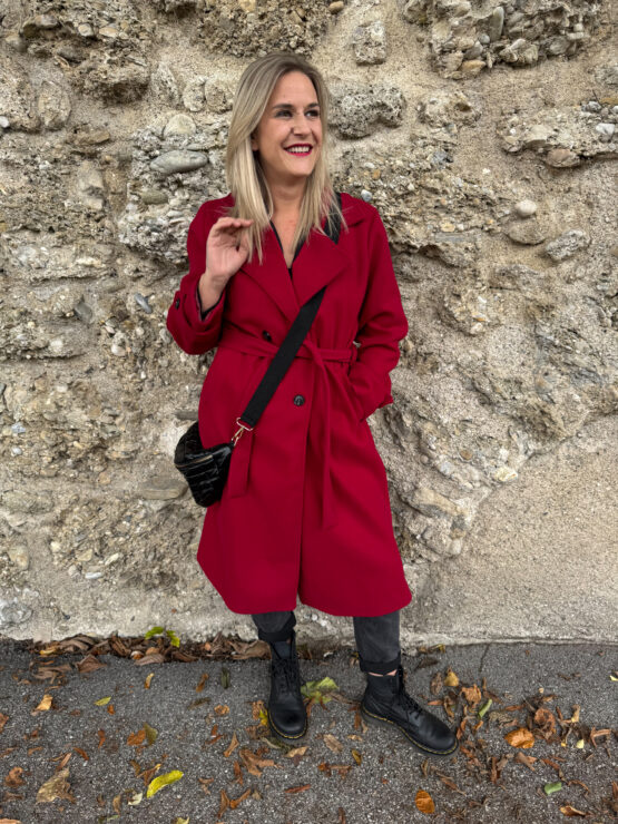 049 ✨ Klassischer Trenchcoat – dein eleganter Herbst-Liebling ✨bordeaux, schwarz, braun, grau – Bild 10