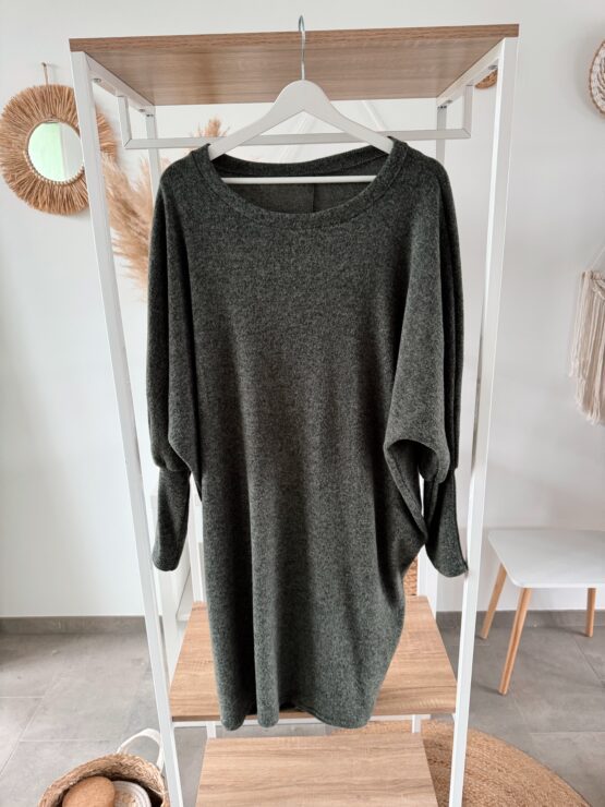 058 Pulloverkleid Midi Länge - Plus Size geeignet - in 5 Farben - Image 3
