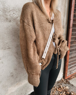 061 Strickcardigan mit Schleifenbindung 🤎 in 8 Farben