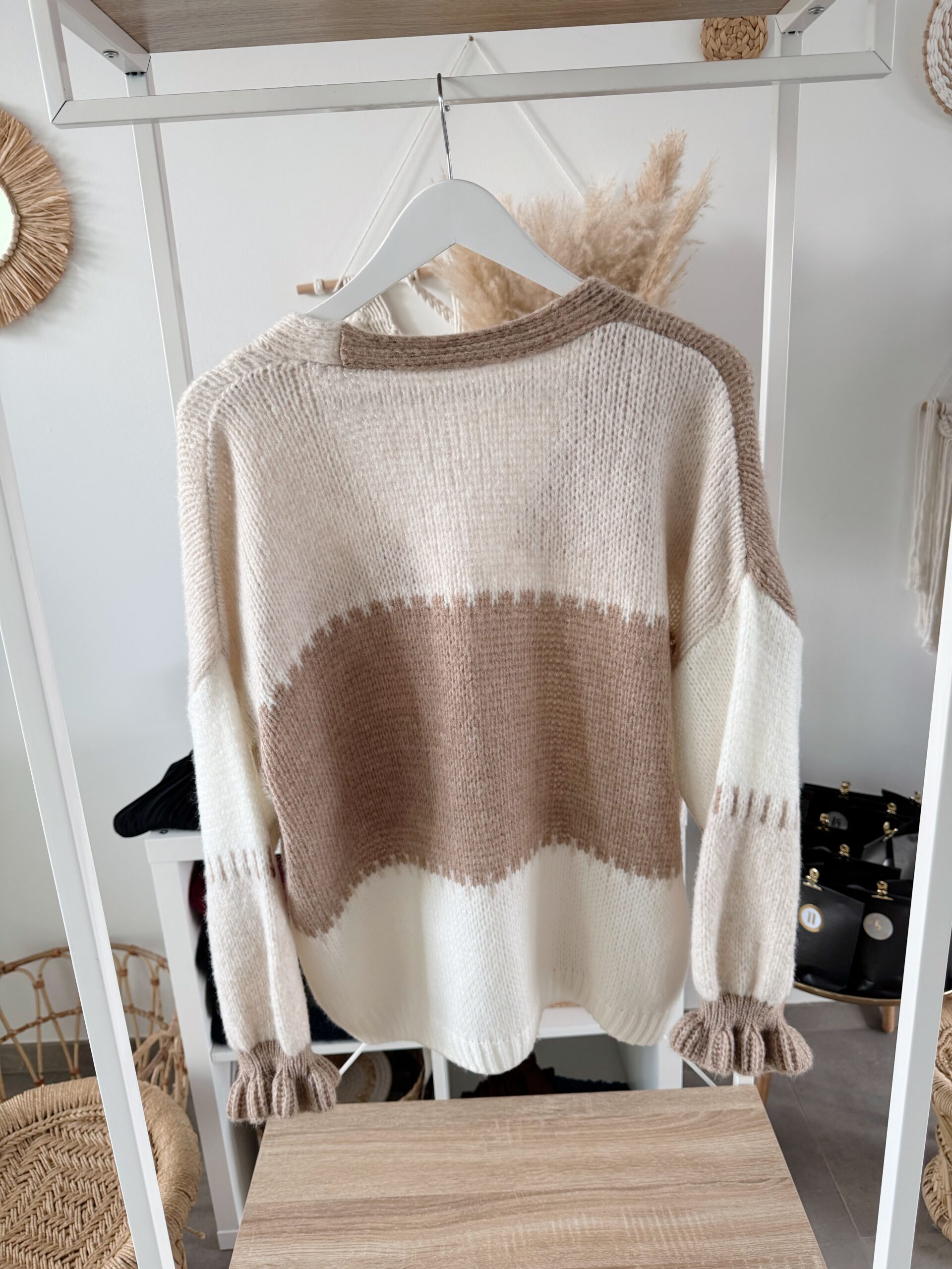 067 🧥 Strick-Cardigan mit Farbblock-Design - Image 13