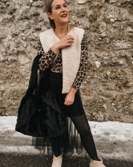 115 Kuschelige Faux-Fur Tasche mit Tragegriffen