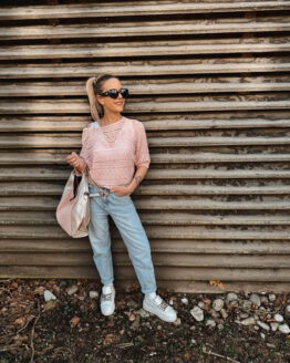 EF10 Häkelshirt – Beige | Rosa | Hellblau