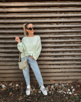 FO05 Candy Knit Pullover – Pink / Mint