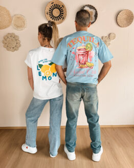 EF15 – Palazzo Jeans mit Nieten – Blau