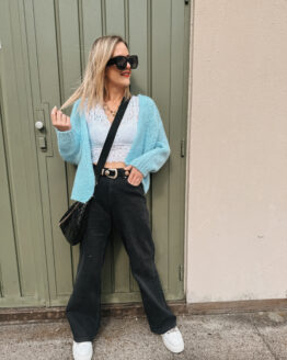 NES 06 – Soft Knit Cardigan Beige, Rosa, Hellblau, Gelb