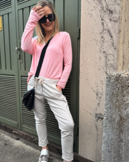 CB 03 – Knit Cotton Hose Beige, Rosa, Hellblau