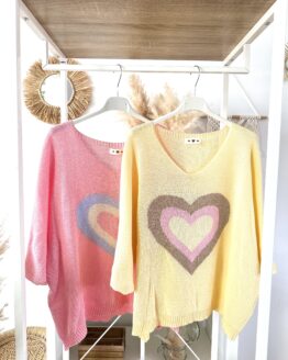 NS10 Strickpullover Herz